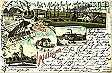 Lithographie von Aldingen, gelaufen, 1899